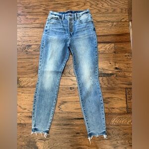 Lucky Brand High Rise Button-Fly Brigette ankle jeans